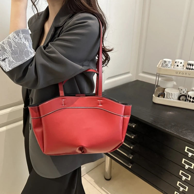 Large Leather Tote Bag – 2-in-1 Shoulder Bag & Top Handle Purse