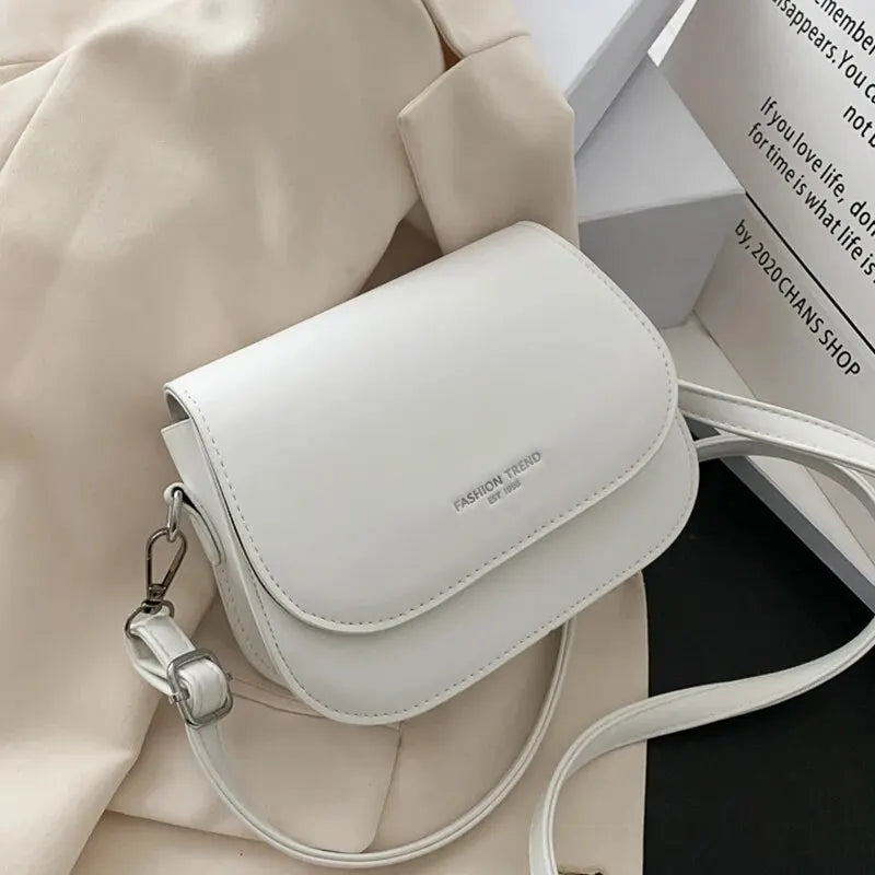 Women S Crossbody Bag Solid Color Fashionable Flipped Retro Casual Simple