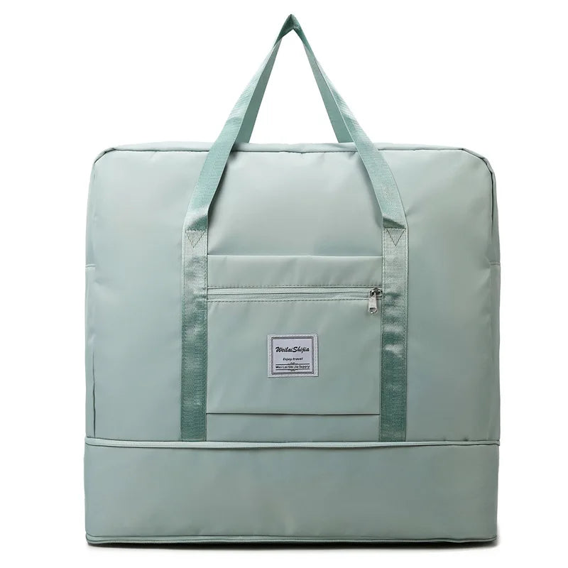 Large Capacity Travel Tote Bag – Multi-Layer Luggage Organizer