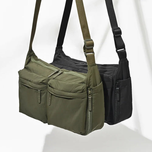 Waterproof Nylon Crossbody Bag – Multi-Pocket Shoulder Bag for Women & Men