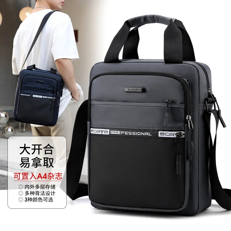Simple Fashionable Men S Large-Capacity Crossbody Casual Water-Resistant Sailor Shoulder Bag