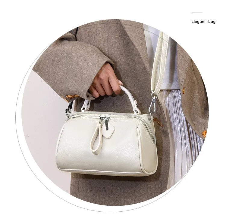 Real Leather Shoulder Bag Is Simple Easy Use Commuting Lady Handbag Pillow Cross-Body
