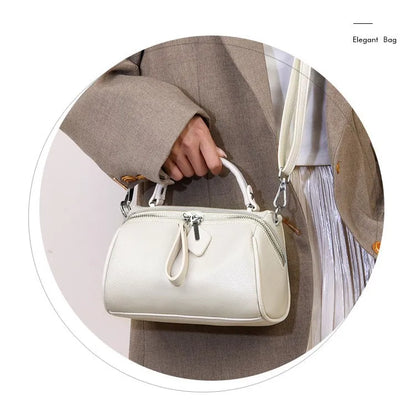 Real Leather Shoulder Bag Is Simple Easy Use Commuting Lady Handbag Pillow Cross-Body