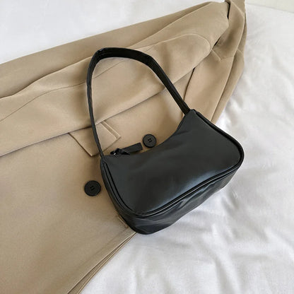 PU Leather Shoulder Bag – Chic Small Square Underarm Bag for Women