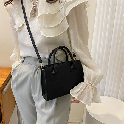 Mini Square Tote Bag with Crossbody Strap – Women's Handbag