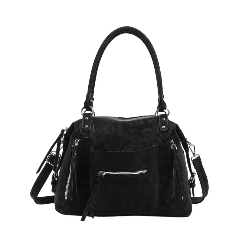 Large Capacity Suede Crossbody Shoulder Bag for Women