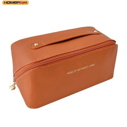 Homefish Luxury Makeup Organizer Women Toiletry Kit Bag Cosmetic Storage Pouch Travel Make Up Case