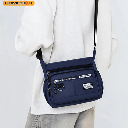 Homefish Men S Cross-Body Bag Multi-Layered Pockets Business Single-Shoulder Bag