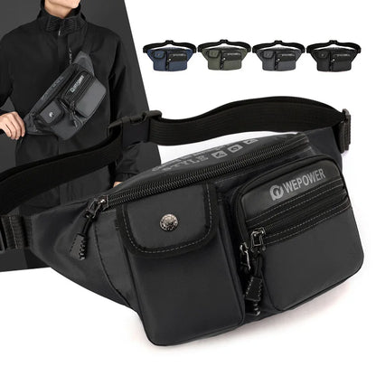 Men Function Wind Waist Bag Simple Light Cross-Body Shoulder Multi-Layer Outdoor Storage Chest