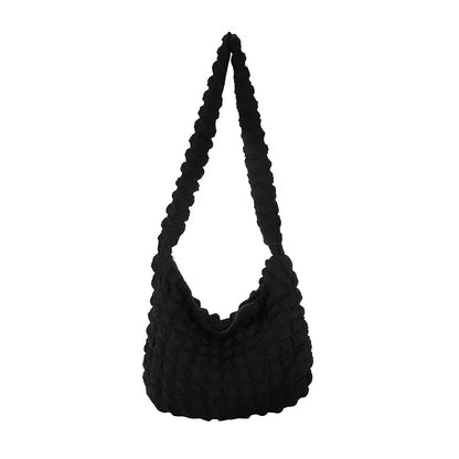 Bubble Cloud Shoulder Bag – Women's Pleated Tote Handbag