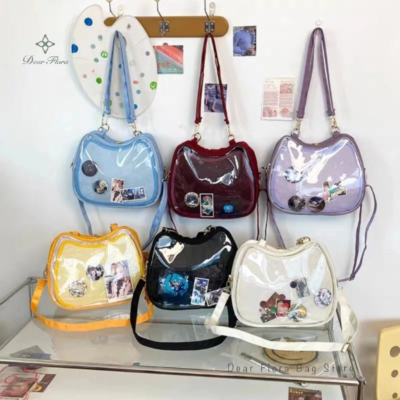 Cat-Shaped Ita Bag – Transparent Crossbody Shoulder Bag