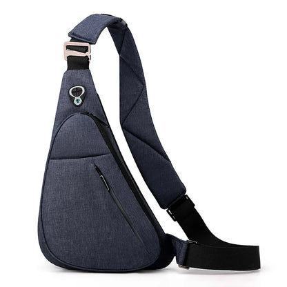 Men S Large-Capacity Single-Shoulder Chest Bag Casual Commuting Small Backpack Reflective Waterproof