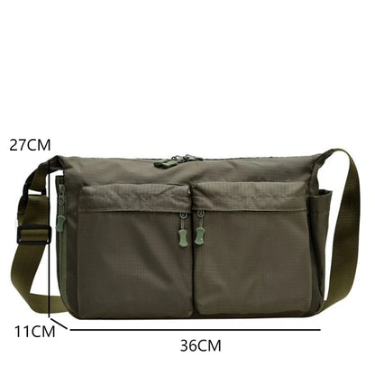 Top Thickened Casual Messenger Bag Single Shoulder Bag Large Capacity Laptop Multi Pocket Sports Bag