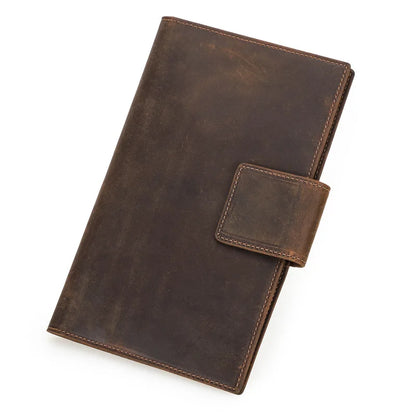 Retro Crazy Horse Leather Rfid Real Passport Holder