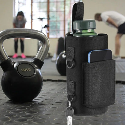 Portable Magnetic Non Slip Water Bottle Sling Bag Adjustable Carrier Holder Gym Outdoor Workout