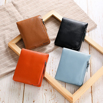 Top-Grain Cowhide Men S Wallet Business Wallet Loose Change Coin Storage