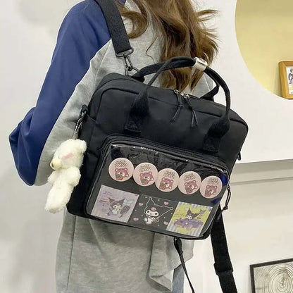 Ita Backpack Transparent Pocket DIY Badge Bag – Y2K
