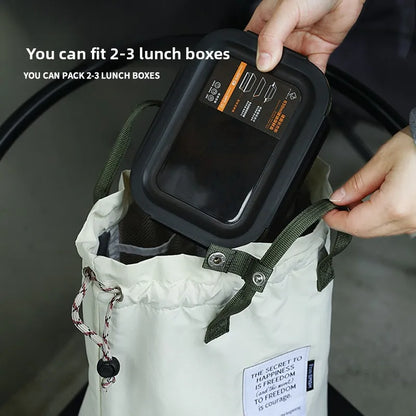 Insulated Drawstring Lunch Bag – Thermal, Waterproof, 3-Layer