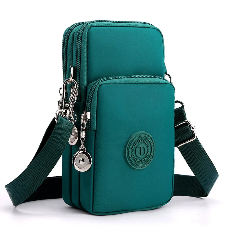 Crossbody Phone Bag with Headphone Hole & Adjustable Strap