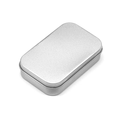 Homefish Metal Rectangular Empty Mini Tin Box Tinplate Push Candy Pill Cases Bins Jar Hinged