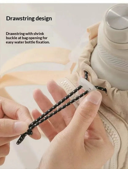Unisex Water Bottle Holder Strap Insulation Water Bottle Carrier Bag Phone Pocket Water Bottle Sling