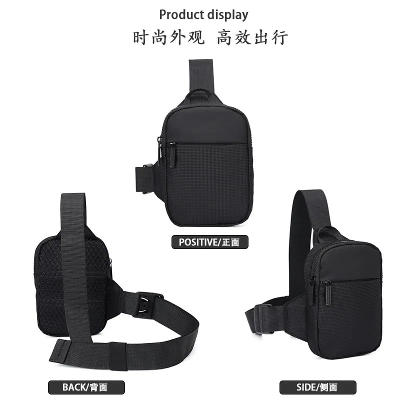 Waterproof Oxford Fabric Crossbody Bag Men Women Mobile Phone Storage Lightweight Small Crossbody