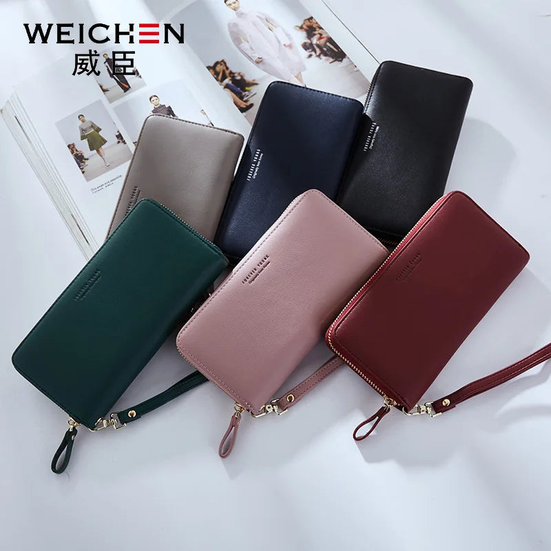 Ladies Purse Long Large Capacity Zipper Mobile Phone Storage Handbag Wallet