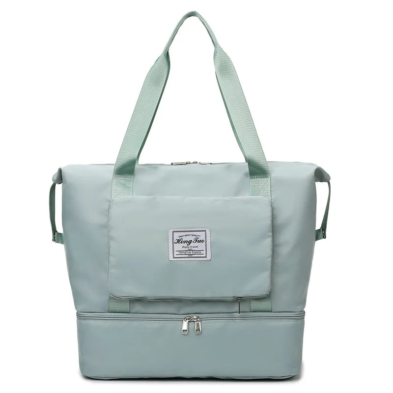 Waterproof Gym Tote Bag for Women – Shoe Compartment & Multi-Pocket