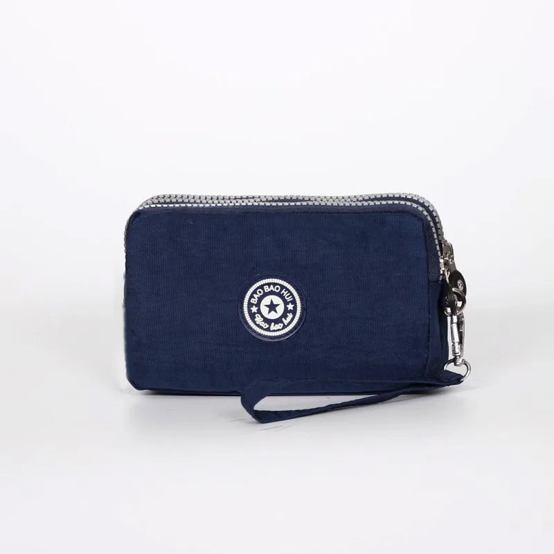 Wristlet Clutch Purse – Floral Multi-Zipper Coin Wallet for Women