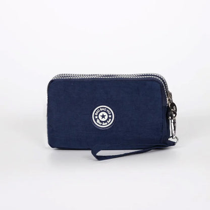 Wristlet Clutch Purse – Floral Multi-Zipper Coin Wallet for Women