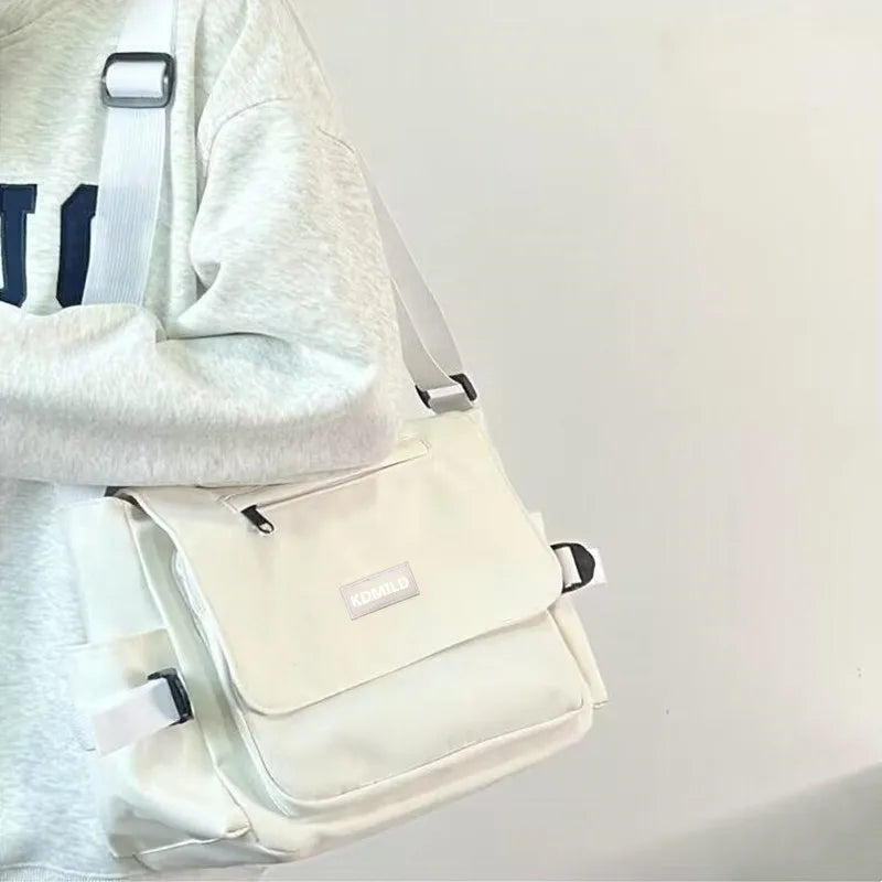 Oxford Diagonal Cross Bags Youth Casual Version Ladies Canvas Shoulder Bag Solid Color Women