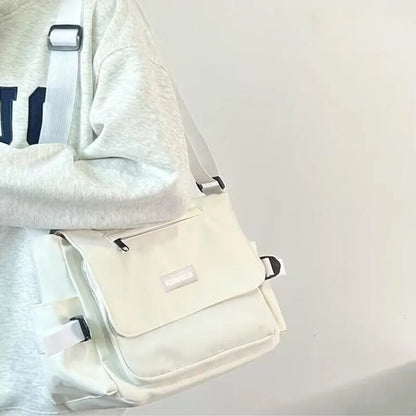 Oxford Diagonal Cross Bags Youth Casual Version Ladies Canvas Shoulder Bag Solid Color Women