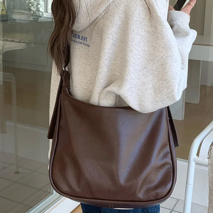 Women Retro Leisure Commuting Student Class Large Capacity Shoulder Bag Tote