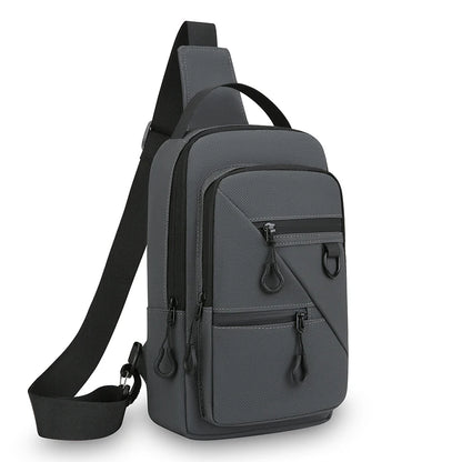 Men S Waist Packs Chest Bag Soft Waterproof Pu Shoulder Casual Crossbody Bags Bolsos - Waterproof