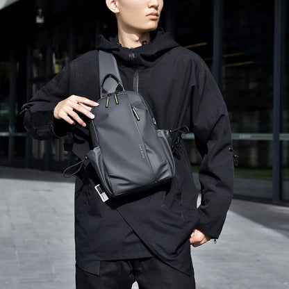Men S Chest Bag Casual Shoulder Outdoor Sports Large Capacity Backpack Waterproof Crossbody