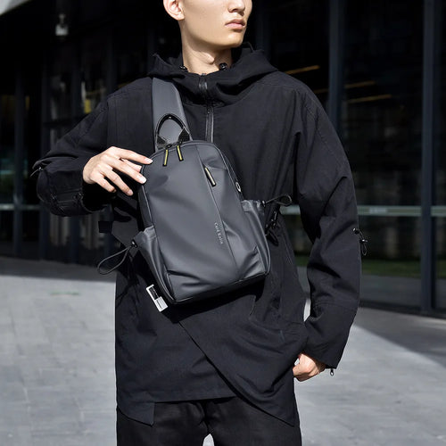 Men S Chest Bag Casual Shoulder Outdoor Sports Large Capacity Backpack Waterproof Crossbody