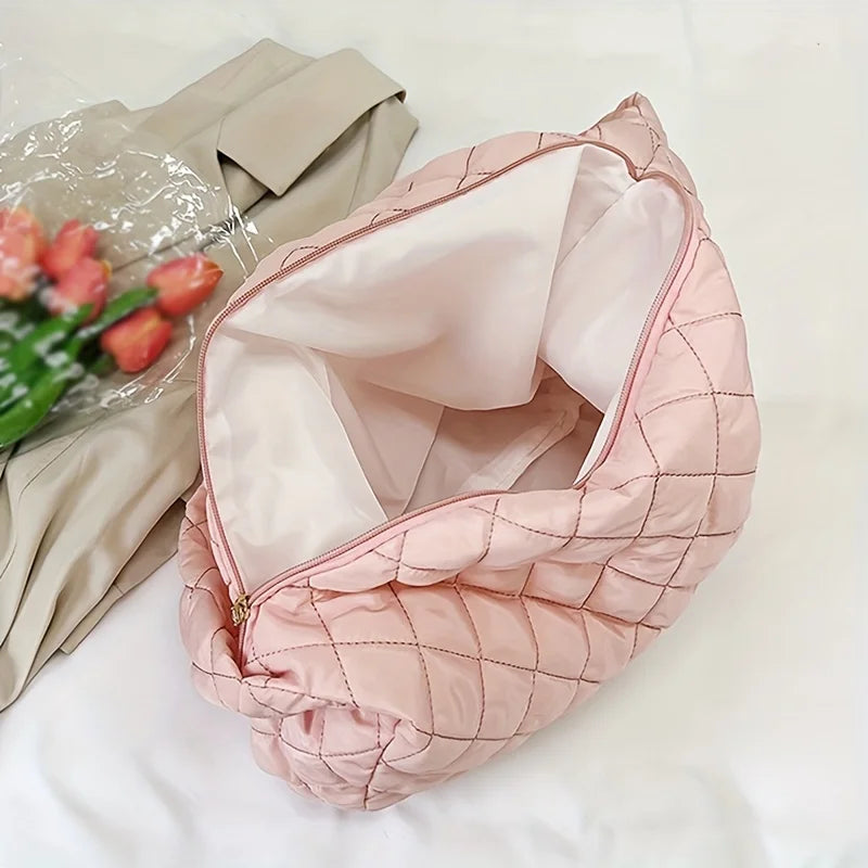 Quilted Hobo Bag – Slouchy Diamond Stitch Shoulder & Crossbody