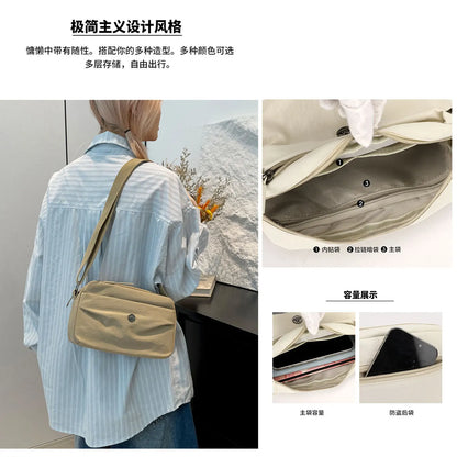 Ladies One Shoulder Cross Body Large Capacity Casual Mobile Phone Storage Light Bag Women