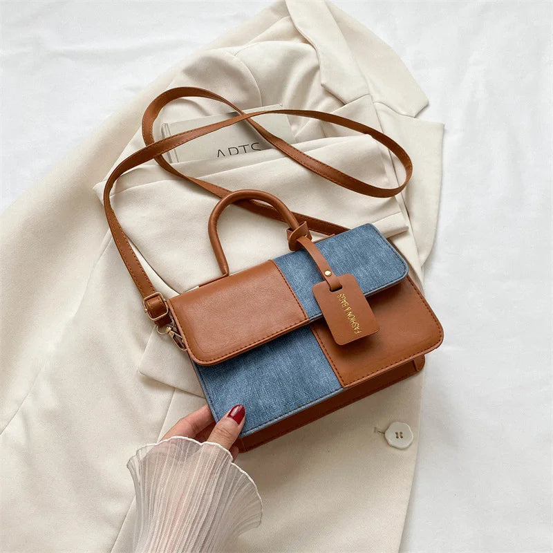 Color Block Shoulder Bag for Women