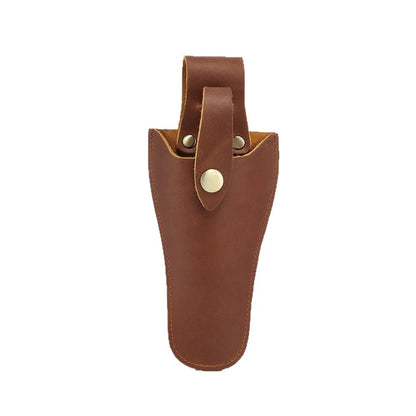 Protective Leather Case Top Layer Cowhide Garden Branch Shears Waist Bag