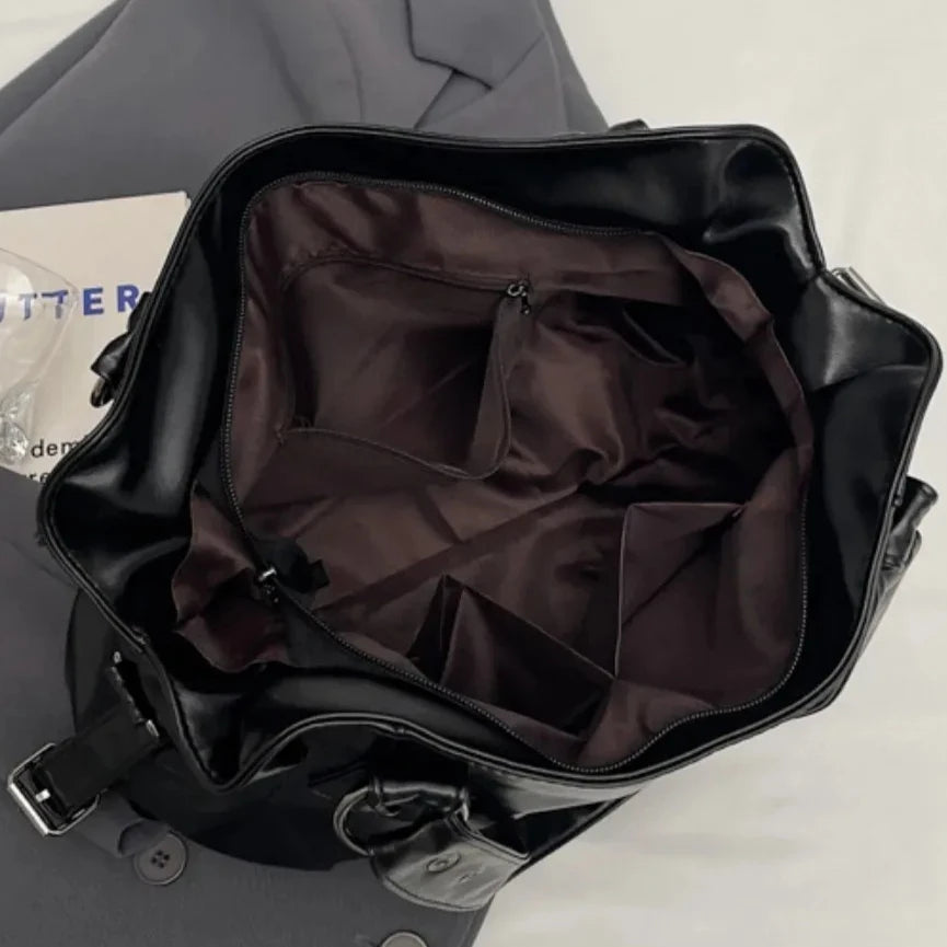Large Capacity Retro Leather Shoulder Bag for Women
