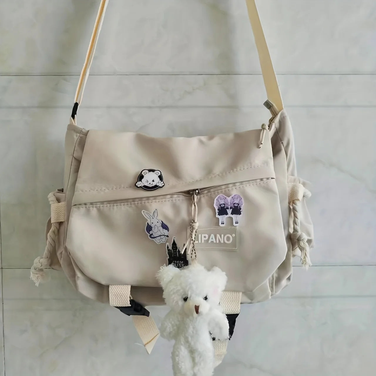 Nylon Messenger Bag Men Shoulder Trendy S Student School Bag