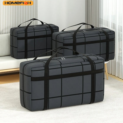 Homefish 1pc Large Capacity Super Load-Bearing Black Composite Material Storage Bag