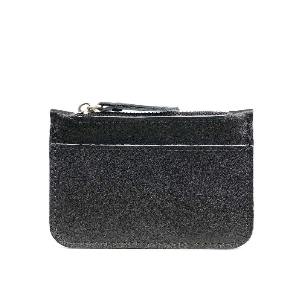 Light Thin Card Case Leather Coin Purse Short Portable Coin Cash Bag