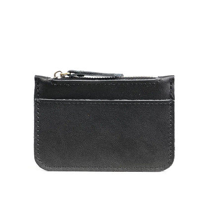 Light Thin Card Case Leather Coin Purse Short Portable Coin Cash Bag