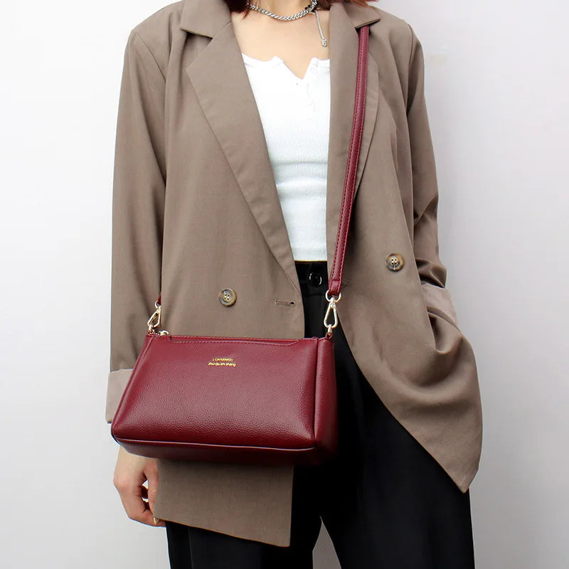 Horizontal Square-Shaped Crossbody Bag Simple Women S Crossbody Bag Commuting Single-Shoulder Bag