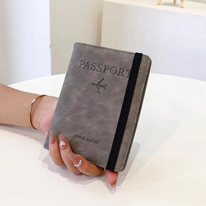 Homefish Pu Leather Wallet Travel Passport Purse Card Male Accessories Hand Carry Business Cards