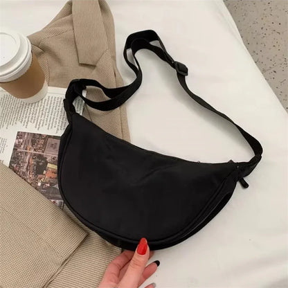 Half Moon Nylon Crossbody Bag – Women's Fanny Pack