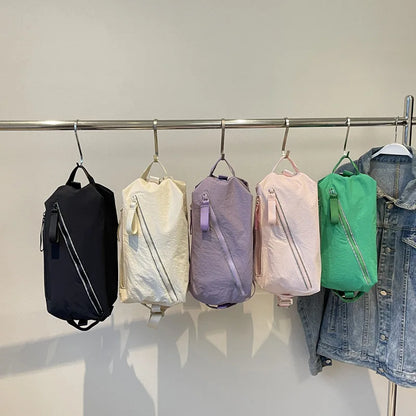 Nylon Sling Tote Bag Casual Convertible Backpack Chest Crossbody Adjustable Strap Women Handbag