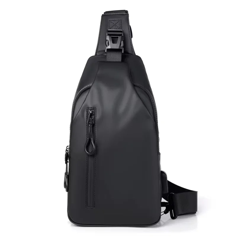 Homefish Lightweight Multifunctional Shoulder Crossbody Bag Usb Charging Large Capacity Chest Bag